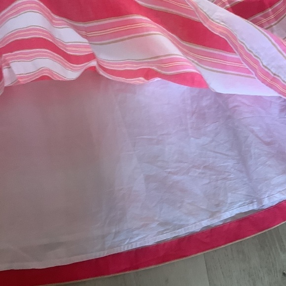 J.CREW NWOT Striped Squareneck Midi Dress Guava Spring Blossom - Size‎ 8 ruffles - Picture 16 of 16